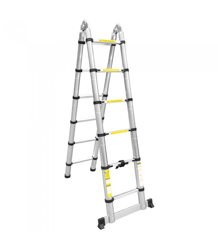ESCALERA TELESCÓPICA EN V PLEGABLE