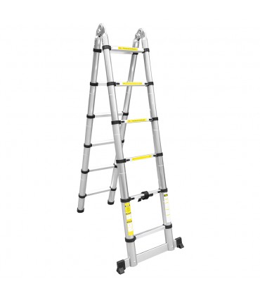 ESCALERA TELESCÓPICA EN V PLEGABLE