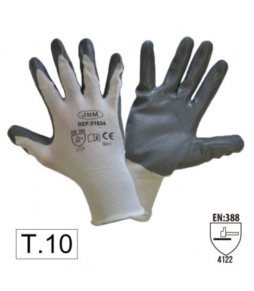 GUANTES CON PALMA REFORZADA DE NITRILO T. 10 - MODELO NUEVO