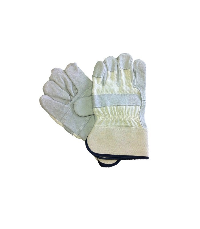 GUANTES DE PIEL Y TELA