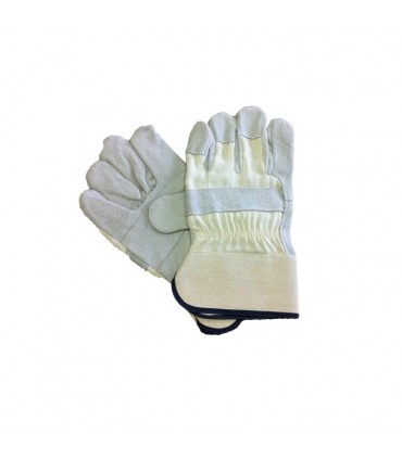 GUANTES DE PIEL Y TELA