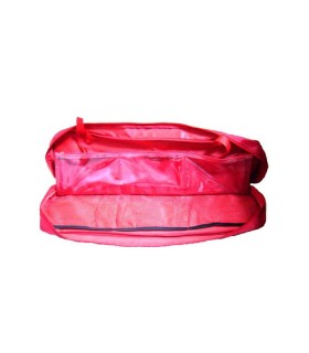 BOLSA ROJA CON 6 COMPARTIMENTOS Y DIVISIÓN PARA KIT DE EMERGENCIA