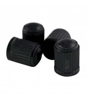 SET DE 4 TAPONES DE PLÁSTICO NEGROS PARA VÁLVULA NEUMÁTICO