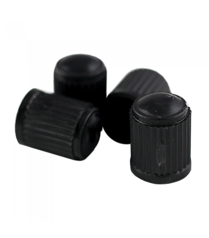 SET DE 4 TAPONES DE PLÁSTICO NEGROS PARA VÁLVULA NEUMÁTICO