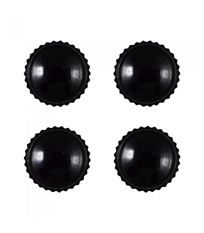 SET DE 4 TAPONES DE PLÁSTICO NEGROS PARA VÁLVULA NEUMÁTICO