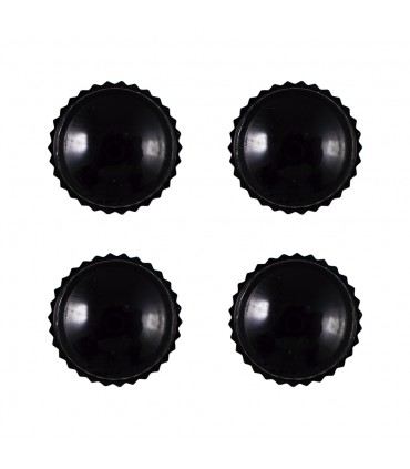 SET DE 4 TAPONES DE PLÁSTICO NEGROS PARA VÁLVULA NEUMÁTICO