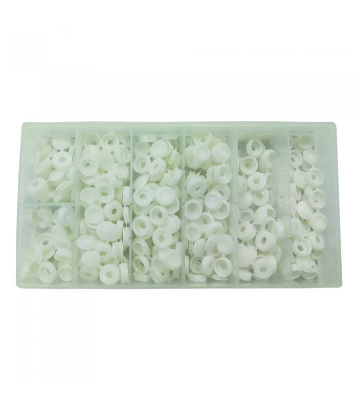 ESTUCHE DE PASACABLES DE GOMA (190PCS) M2,3,4,5,6,8, 10