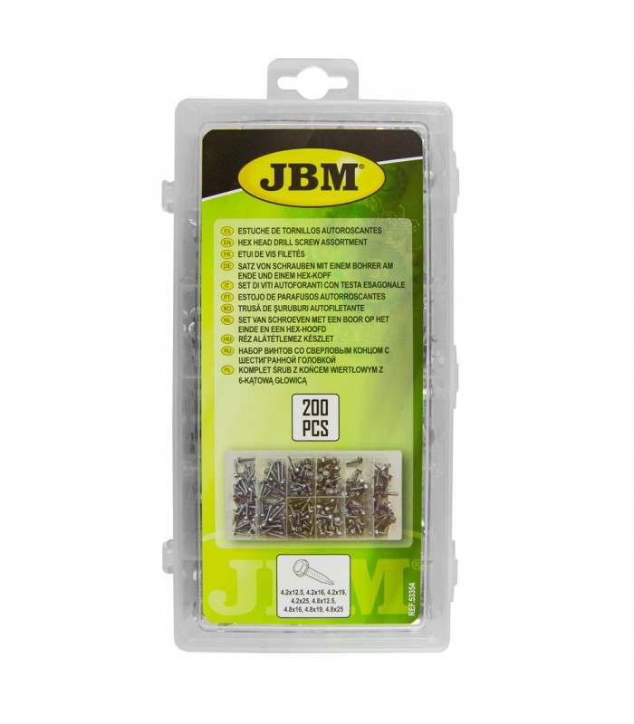 ESTUCHE DE TORNILLOS AUTOROSCANTES (200pcs)
