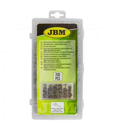 ESTUCHE DE TORNILLOS AUTOROSCANTES (200pcs)