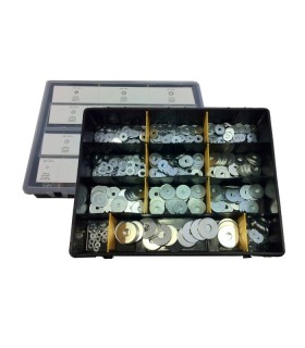 ESTUCHE DE ARANDELA DE HIERRO GALVANIZADO, 475PCS