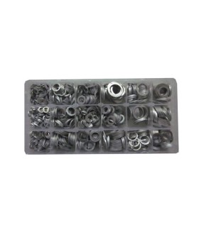 ESTUCHE DE ARANDELAS 18 ALUMINIO 900 PIEZAS