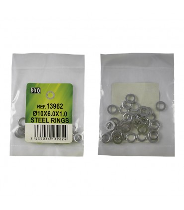 BOLSA DE 30 ARANDELAS DE ACERO - Ø10x6.0x1.0