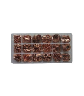 ESTUCHE DE ARANDELAS 18 COBRE 900 PIEZAS