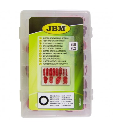 SURTIDO DE ARANDELAS DE FIBRA 600 PIEZAS