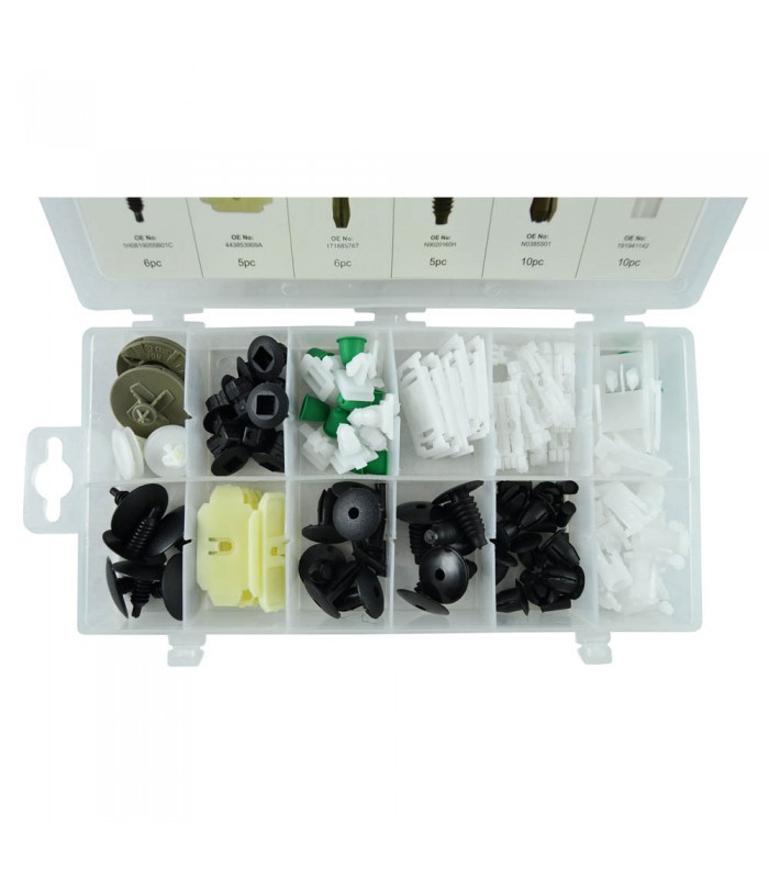 ESTUCHE DE CLIPS PLASTICOS VOLKSWAGEN 85 PCS
