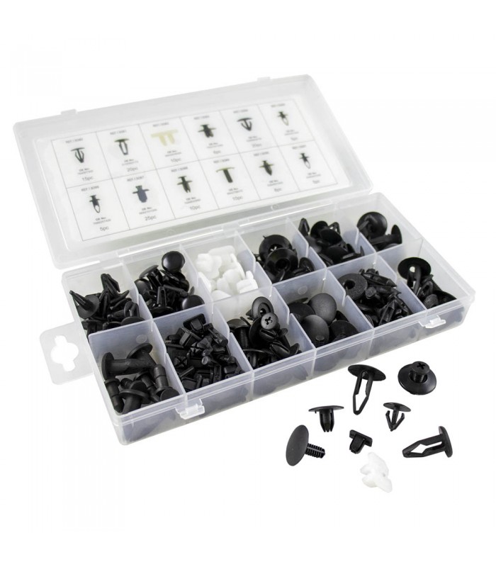 ESTUCHE DE CLIPS PLASTICOS NISSAN 139 PCS