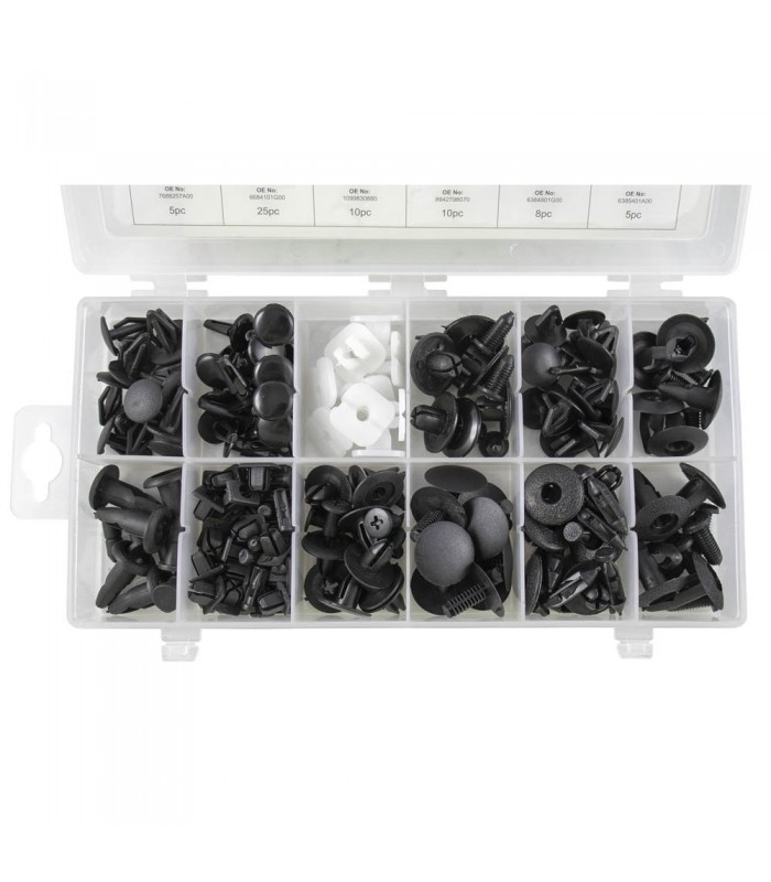 ESTUCHE DE CLIPS PLASTICOS NISSAN 139 PCS