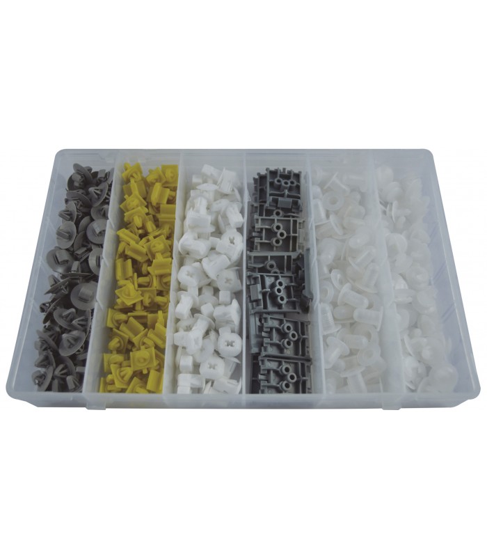ESTUCHE DE CLIPS PLASTICOS RENAULT 300 PCS