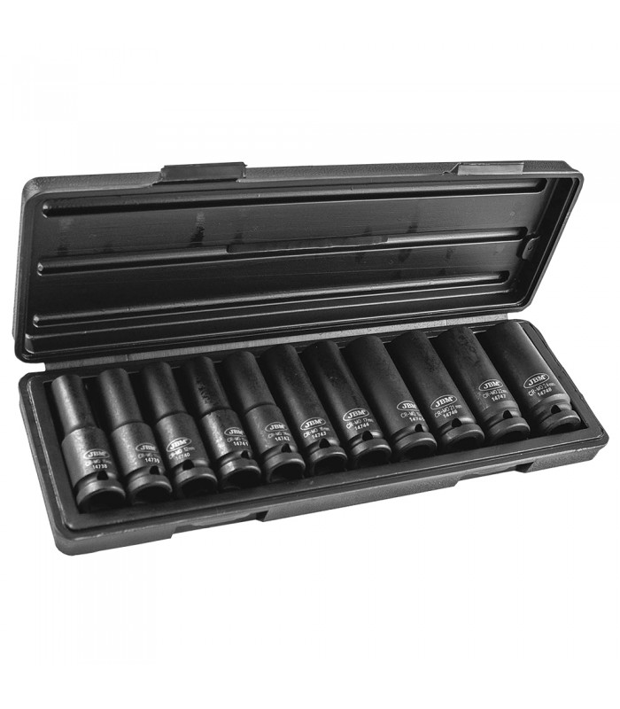 SET DE 11 VASOS DE IMPACTO 12 CANTOS 1/2" LARGOS