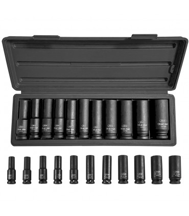 SET DE 11 VASOS DE IMPACTO 12 CANTOS 1/2" LARGOS