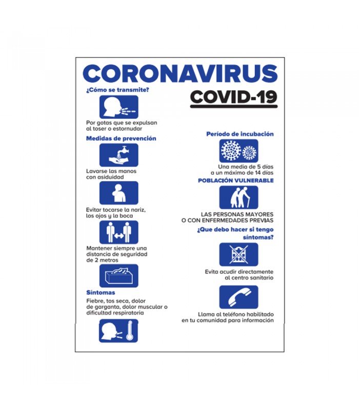 CARTEL INFORMATIVO - PRECAUCIONES COVID-19