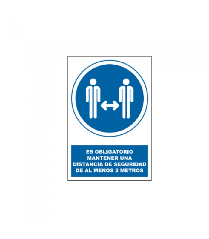 CARTEL DE OBLIGATORIEDAD - MANTENER DISTANCIA DE SEGURIDAD