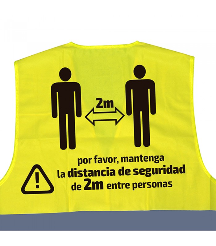 CHALECO DE ALTA VISIBILIDAD SERIGRAFIADO - 2 METROS