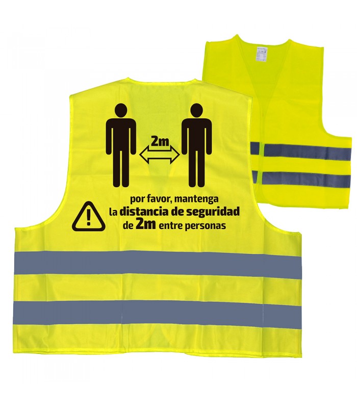 CHALECO DE ALTA VISIBILIDAD SERIGRAFIADO - 2 METROS