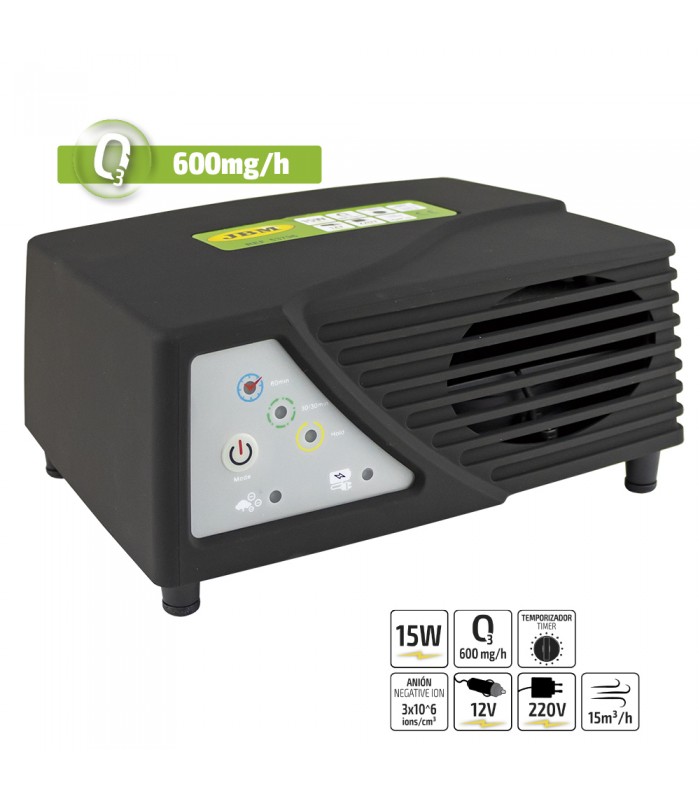 GENERADOR DE OZONO PORTÁTIL 600 MG/H (12V/220V)