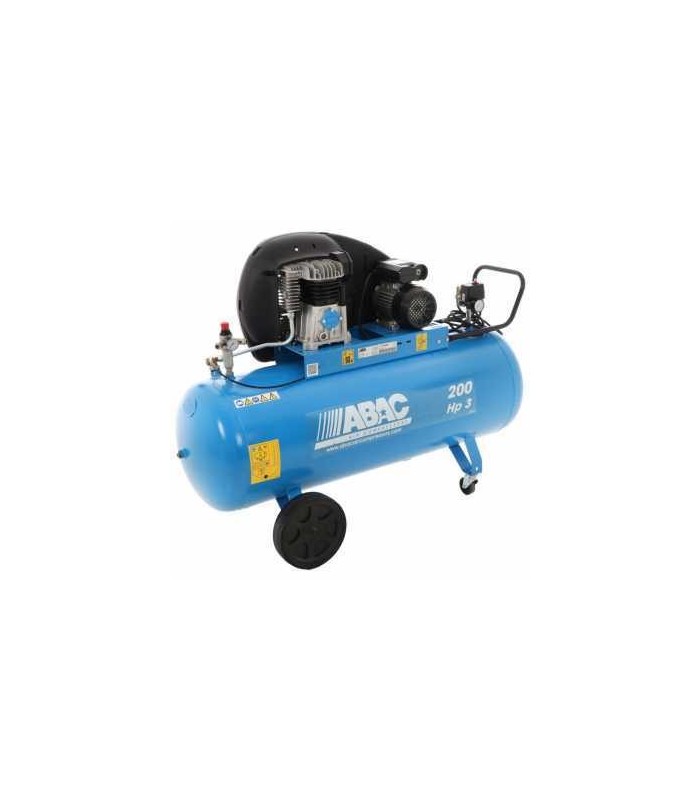 COMPRESOR 200L 3HP MONOFASICO CORREA DOBLE PISTON ABAC