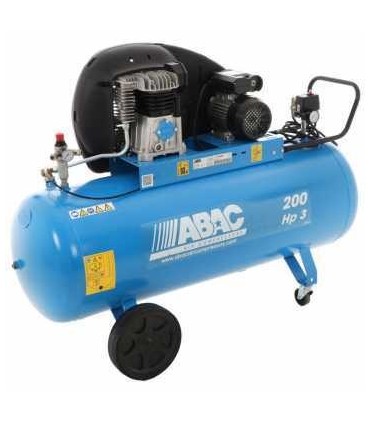COMPRESOR 200L 3HP MONOFASICO CORREA DOBLE PISTON ABAC