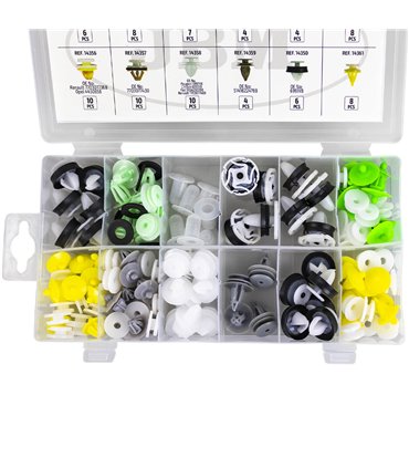 ESTUCHE DE CLIPS RENAULT DACIA 85 PCS PARA PANEL DE PUERTA