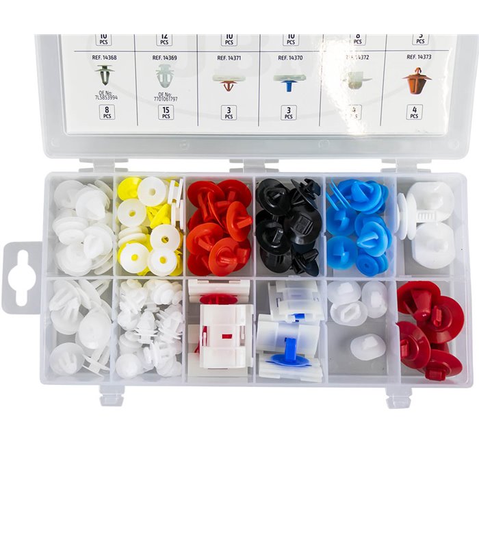 ESTUCHE DE CLIPS RENAULT DACIA 90 PCS PARA MOLDURA