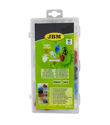 ESTUCHE DE CLIPS RENAULT DACIA 90 PCS PARA MOLDURA
