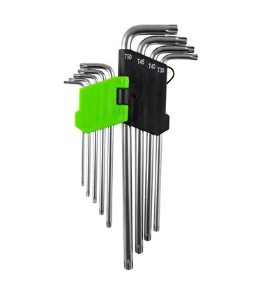 SET DE 9 LLAVES TORX LARGAS