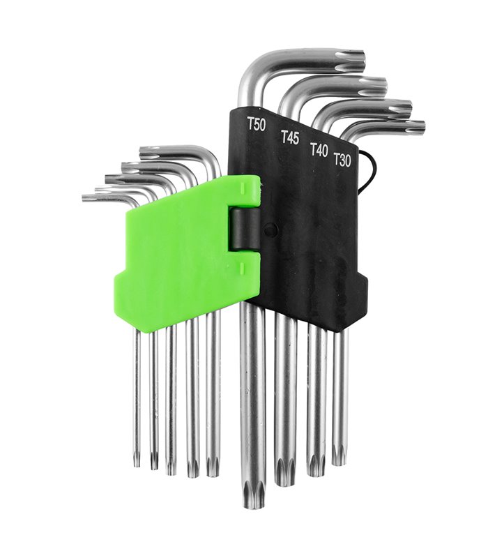 SET DE 9 LLAVES TORX CORTAS
