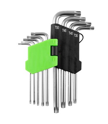 SET DE 9 LLAVES TORX CORTAS