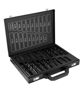 ESTUCHE DE BROCAS HELICOIDALES 1-10MM HSS 4241 NEGRO