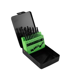 ESTUCHE DE BROCAS HELICOIDALES 1-10MM HSS 4241 NEGRO