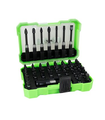 ESTUCHE DE PUNTAS DE IMPACTO CON ADAPTADOR RÁPIDO S2 - ACABADO NEGRO