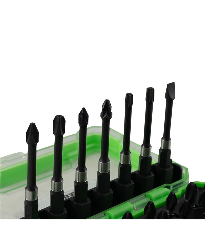ESTUCHE DE PUNTAS DE IMPACTO CON ADAPTADOR RÁPIDO S2 - ACABADO NEGRO