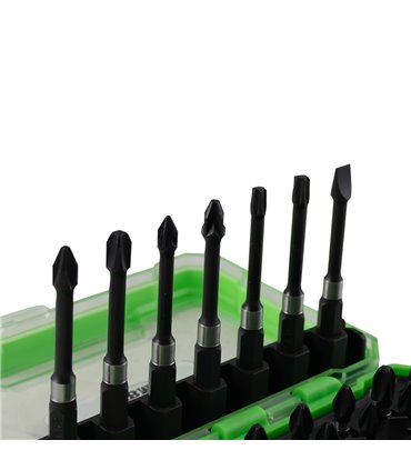 ESTUCHE DE PUNTAS DE IMPACTO CON ADAPTADOR RÁPIDO S2 - ACABADO NEGRO