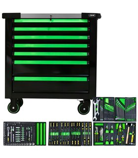 CARRO DE HERRAMIENTAS XL CON 7 CAJONES VERDE