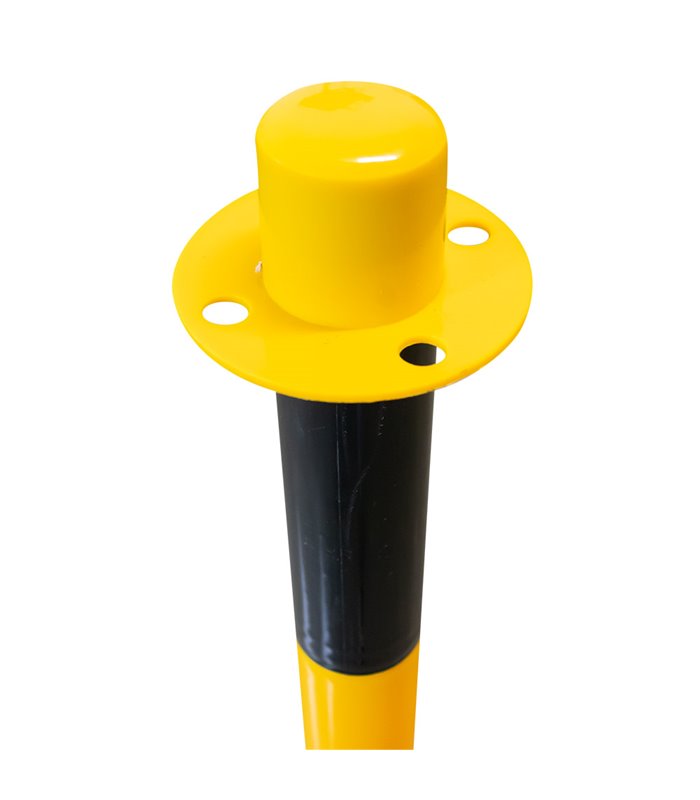 POSTE DE PLÁSTICO PARA CADENA  - AMARILLO/NEGRO