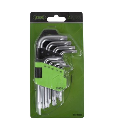 SET DE 9 LLAVES TORX CORTAS