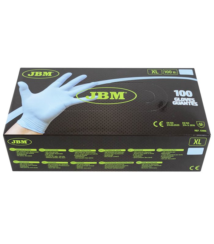 GUANTES AZUL DESECHABLES DE NITRILO TALLA XL