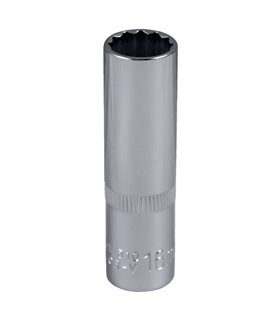 VASO 12 CANTOS 1/2" 75MM LARGO 16MM CROMADO