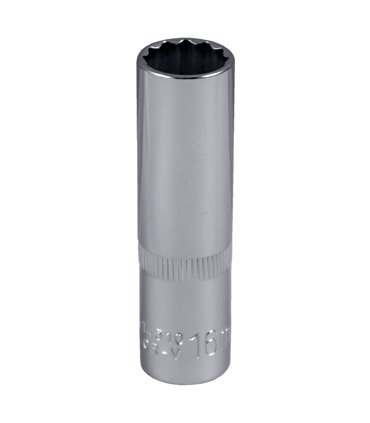 VASO 12 CANTOS 1/2" 75MM LARGO 16MM CROMADO