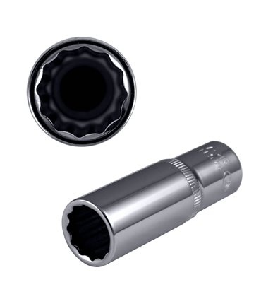 VASO 12 CANTOS 1/2" 75MM LARGO 18MM CROMADO