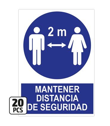 PAQUETE DE 20 PÓSTERS DE "MANTENER LA DISTANCIA DE SEGURIDAD"